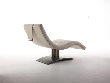 VENDÔME - Leather chaise longue by HUGUES CHEVALIER - view 3
